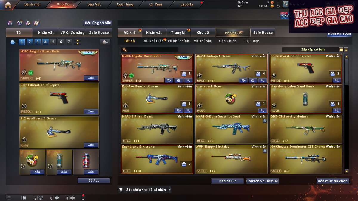 shop acc cf uy tin gia re